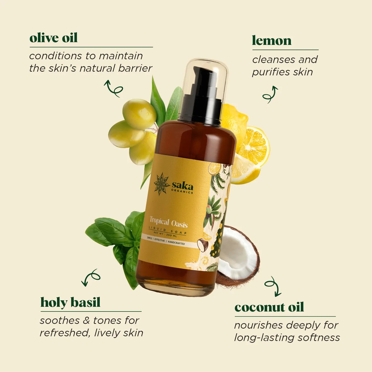 Tropical Oasis: Liquid Soap | Handcrafted, Plant-Based, Vegan