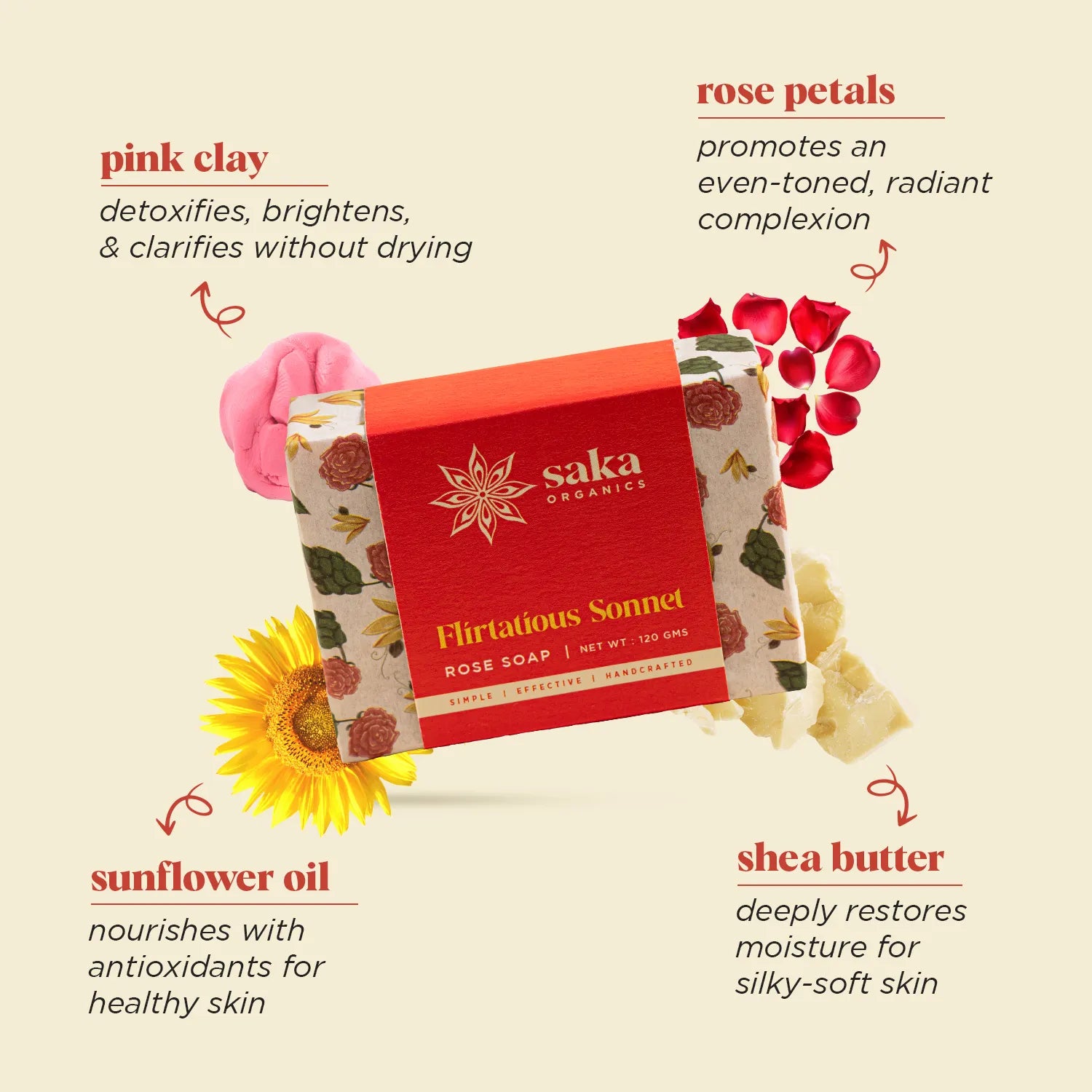 Flirtatious Sonnet Rose Soap with Shea Butter