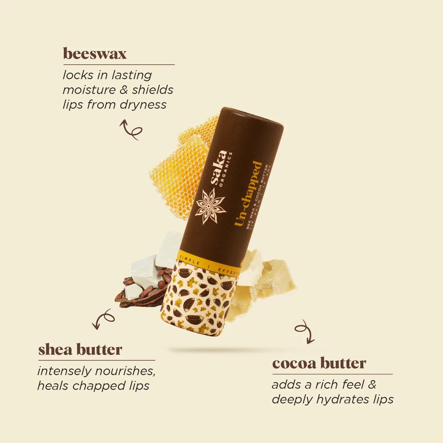 Un-chapped | Handmade Lip Balm with Beeswax and Cocoa Butter