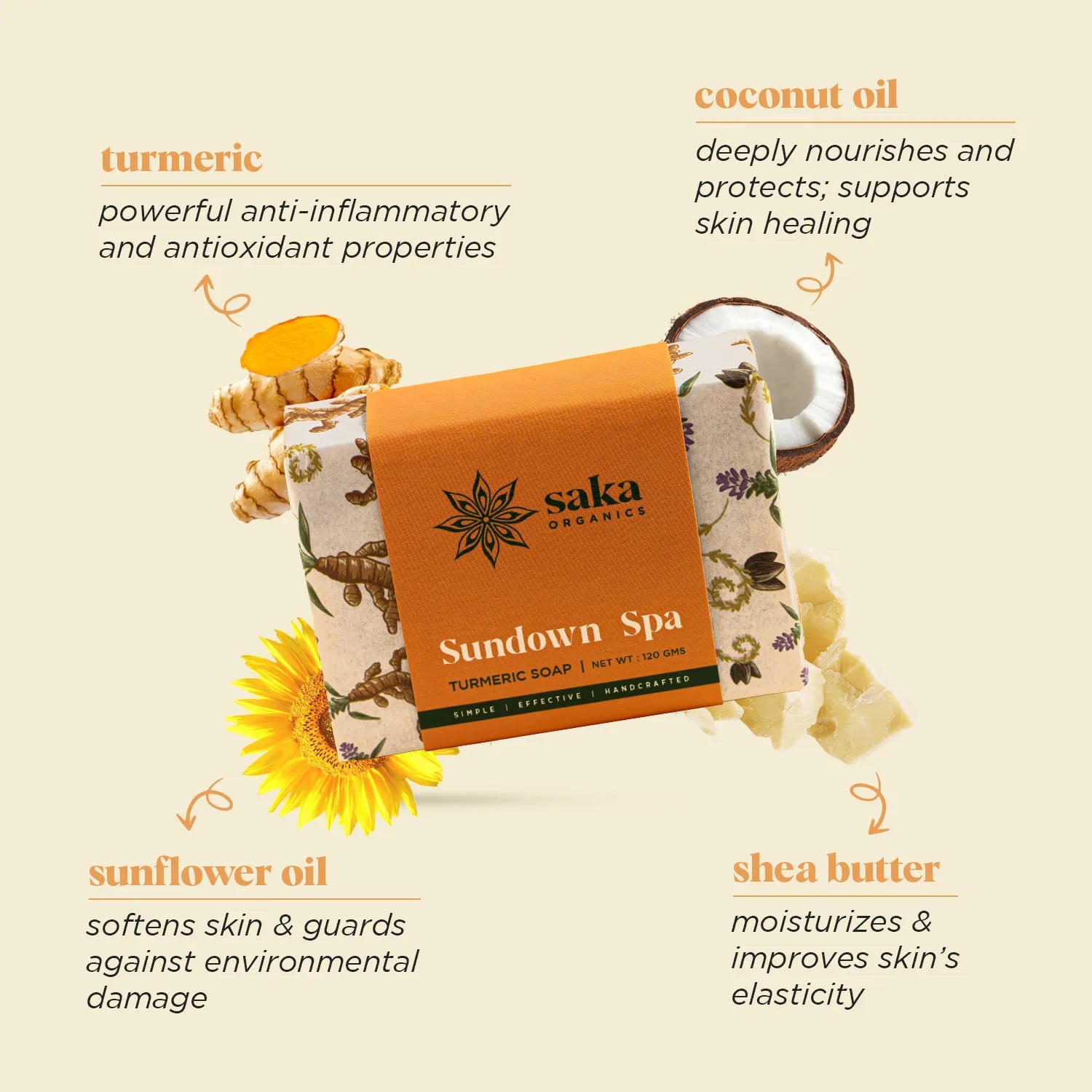 Sundown Spa Turmeric Soap with Shea Butter