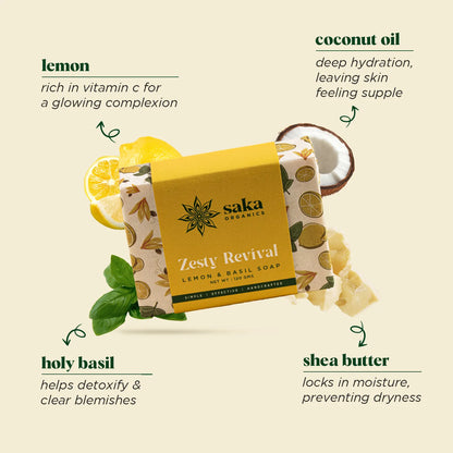 Zesty Revival Lemon-Basil Soap with Shea Butter