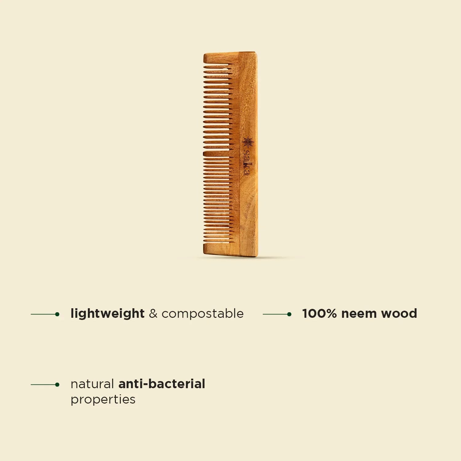Neem Wood Comb Without Handle