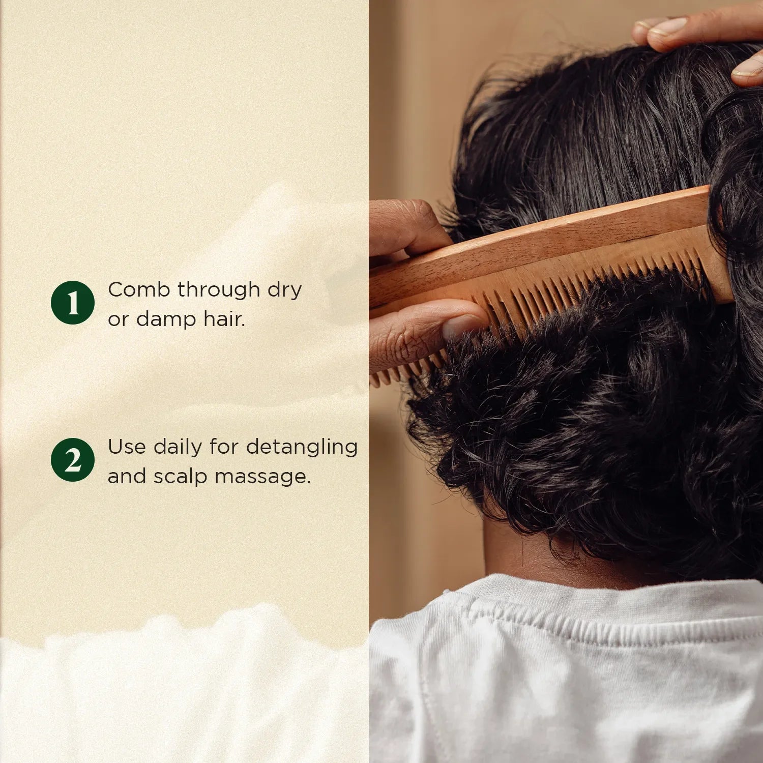 Neem Wood Comb Without Handle